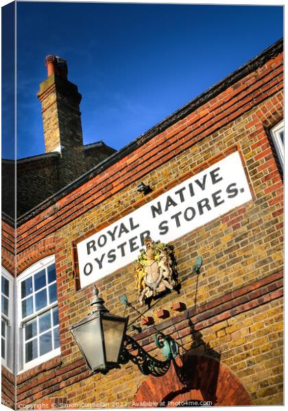 Royal Native Oyster Store, Whitstable  Canvas Print by Simon Connellan