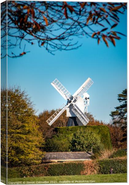 Wimbledon Common, Windmill Canvas Print by Simon Connellan