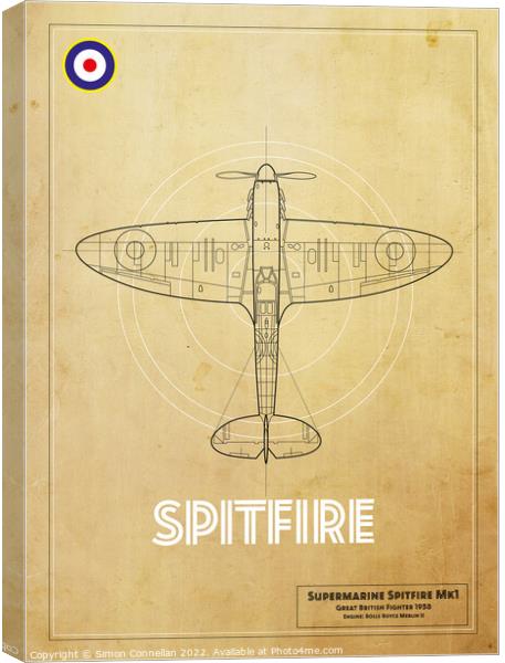 SPITFIRE Canvas Print by Simon Connellan