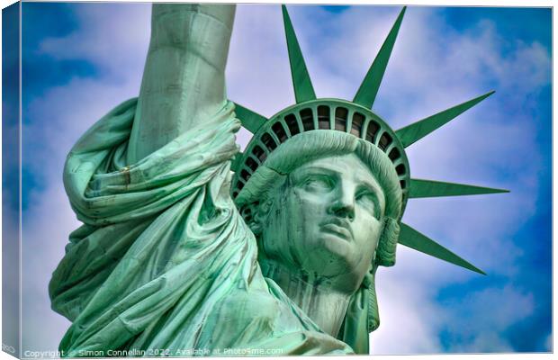 Statue of Liberty New York Canvas Print by Simon Connellan