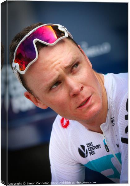 Chris Froome  Canvas Print by Simon Connellan