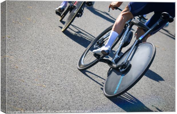 Time Trial Tour of Britain Canvas Print by Simon Connellan