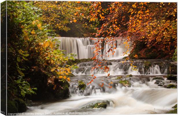 Waterfall in the lake district Canvas Print by Denley Dezign