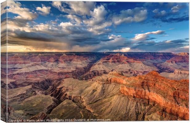 Vast landscape at the Grand Canyon Canvas Print by Pierre Leclerc Photography