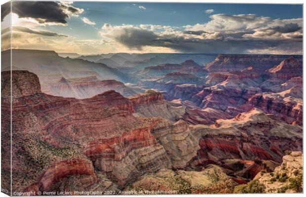 Beautiful light in the Grand Canyon  Canvas Print by Pierre Leclerc Photography