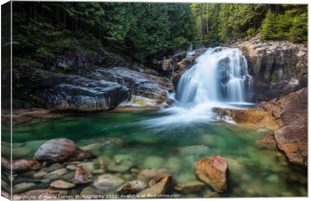 Lower Falls in Golden Ears Provincial Park Canvas Print by Pierre Leclerc Photography