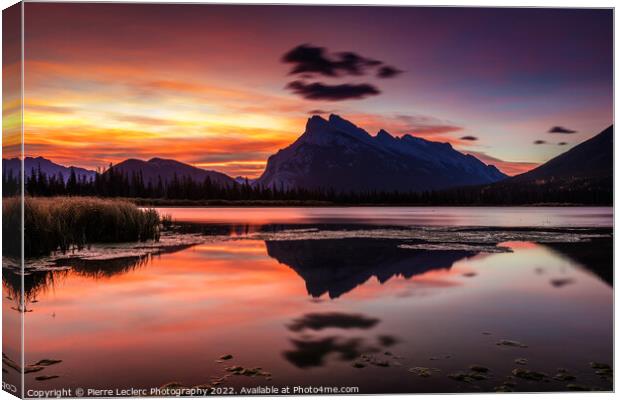 Mount Rundle Glorious Sunrise Canvas Print by Pierre Leclerc Photography