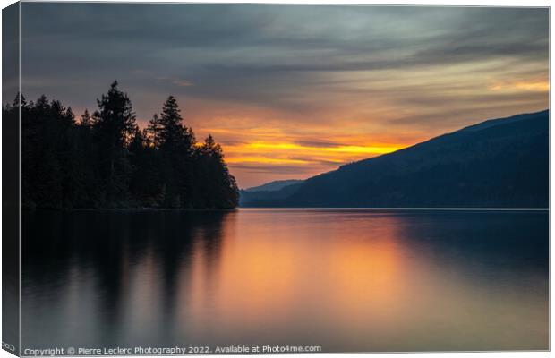 Cultus Lake at Sunset Canvas Print by Pierre Leclerc Photography