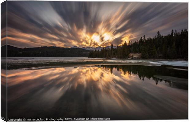 Ethereal Reverie, a Dramatic Long Exposure Sunrise at Pyramid Lake, Jasper Canvas Print by Pierre Leclerc Photography