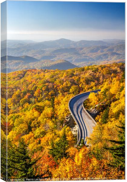 Blue Ridge Parkway in Autumn Canvas Print by Pierre Leclerc Photography