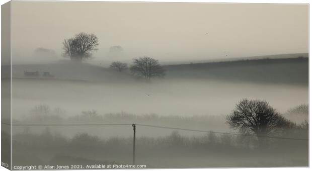 Misty morning Canvas Print by Allan Jones