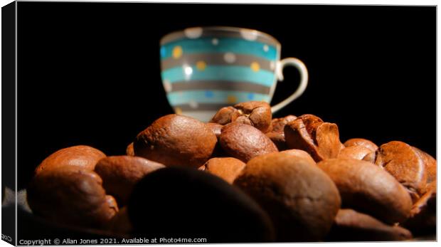 From bean to cup Canvas Print by Allan Jones