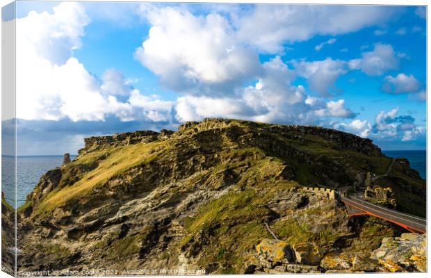 Tintagel Castle | Cornwall Canvas Print by Adam Cooke