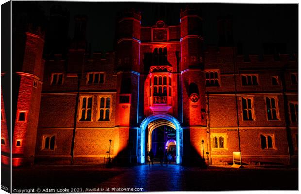 Hampton Court Palace | By Night Canvas Print by Adam Cooke