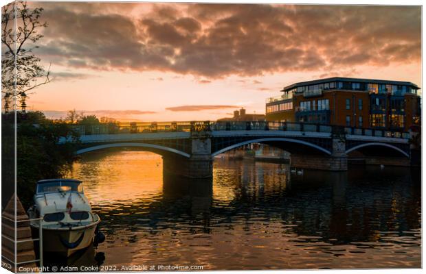 River Thames Sunset | Windsor Canvas Print by Adam Cooke