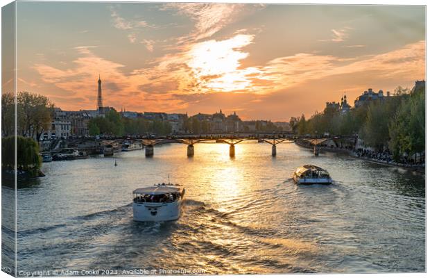 River Seine | Paris | France Canvas Print by Adam Cooke