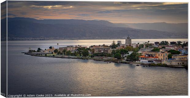 Messina Harbour | Italy Canvas Print by Adam Cooke