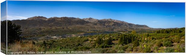 Mountain View from Vamos | Crete | Greece Canvas Print by Adam Cooke