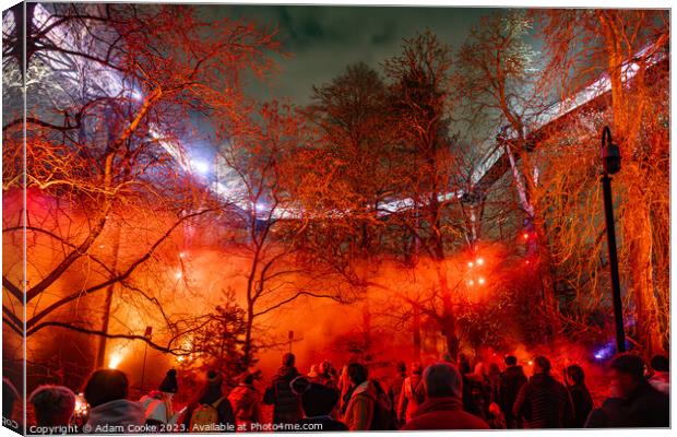 Kew Gardens Light Trail | London Canvas Print by Adam Cooke