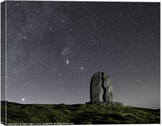Orion above Water Cut - Mallerstang Canvas Print by Paul Clark