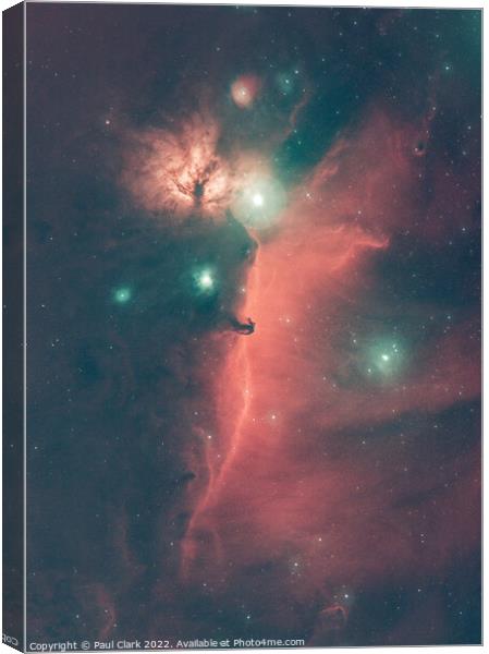 Alnitak with the Horsehead and Flame nebulae Canvas Print by Paul Clark