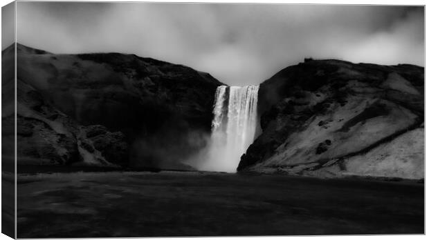 Skogafoss Waterfall Iceland Canvas Print by Tim Latham