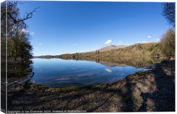 Reflections on Coniston Canvas Print by Ian Cramman