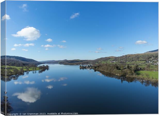 Clouds over Coniston Water Canvas Print by Ian Cramman