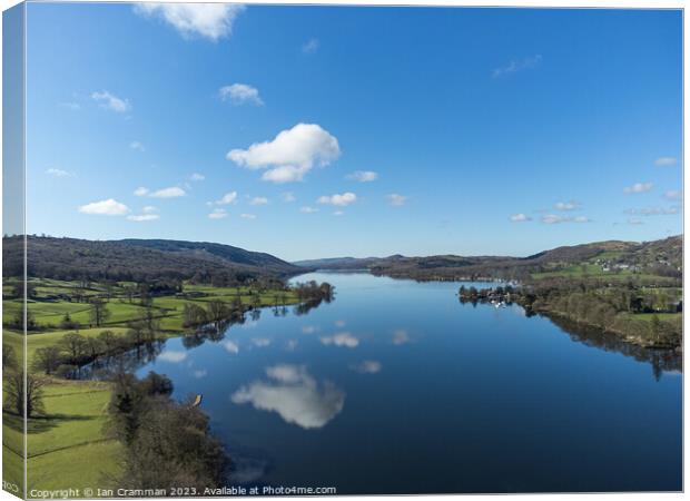 Looking south over Coniston Water Canvas Print by Ian Cramman
