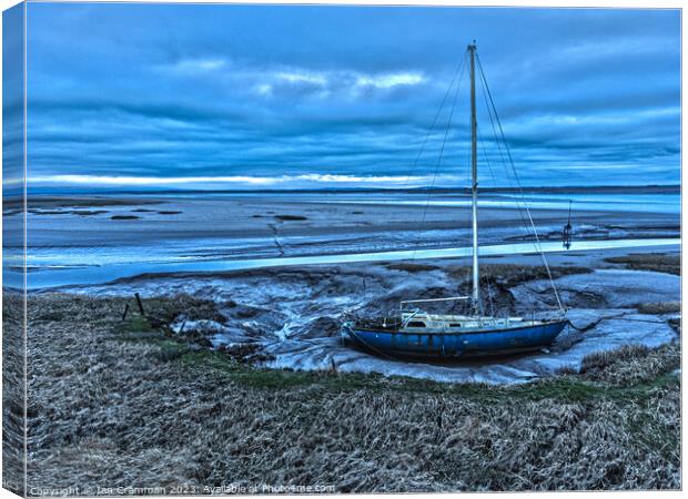 Shipwrecked Yacht at Lytham Canvas Print by Ian Cramman