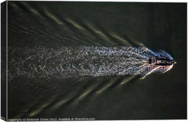 Fisherman's Wake Canvas Print by Evolution Drone