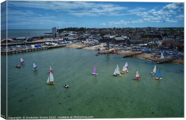 Sailing Time Canvas Print by Evolution Drone