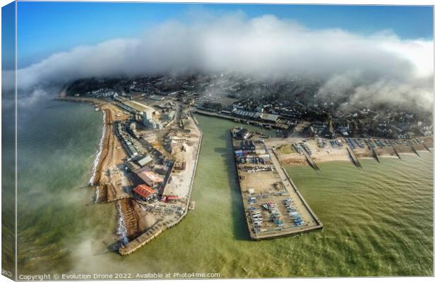 Under the Fog Canvas Print by Evolution Drone