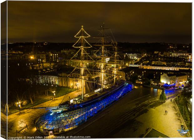 Cutty Sark at Christmas Canvas Print by Mark Dillen