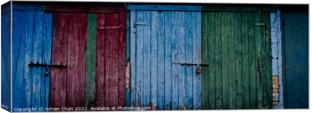 Colourful Garage doors Canvas Print by Adrian Chan