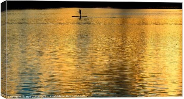 On Golden River. Canvas Print by Roy Curtis