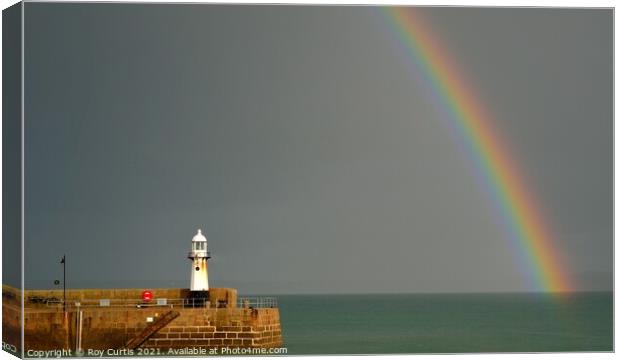 St. Ives Rainbow 2 Canvas Print by Roy Curtis