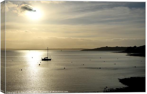 St. Mawes Silhouette Canvas Print by Roy Curtis