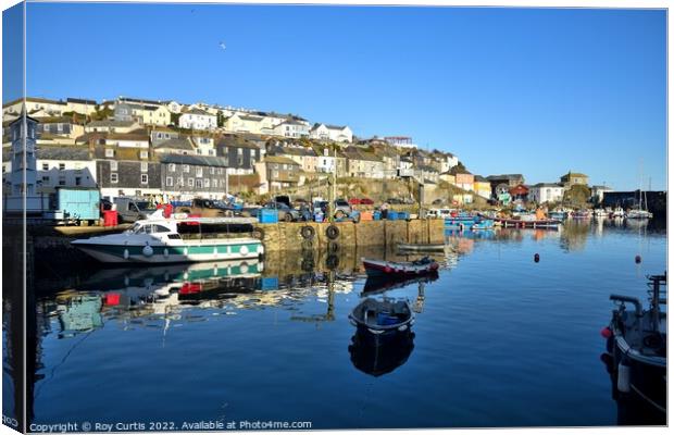 Mevagissey Harbour 1 Canvas Print by Roy Curtis