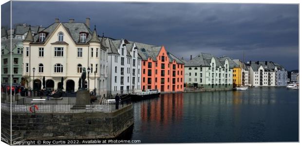 Colours of Alesund Canvas Print by Roy Curtis