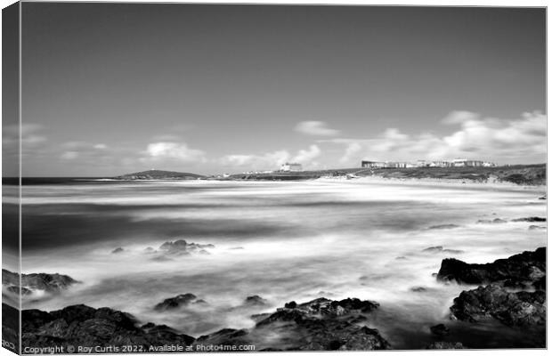 Fistral Surf Canvas Print by Roy Curtis