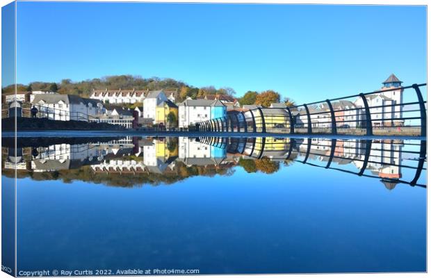 Portishead Reflections Canvas Print by Roy Curtis