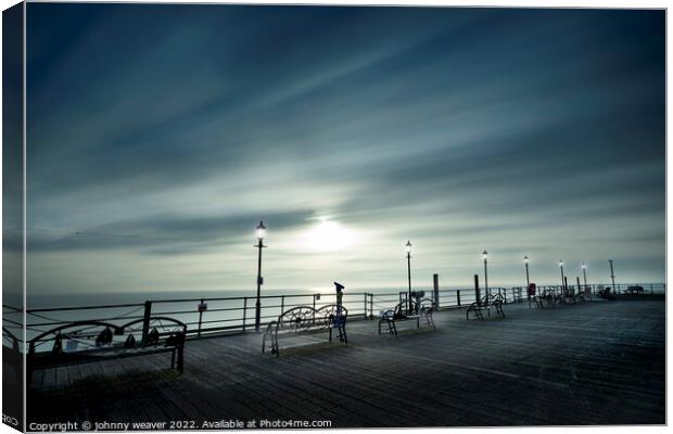 Southend On Sea Pier Sunset Canvas Print by johnny weaver