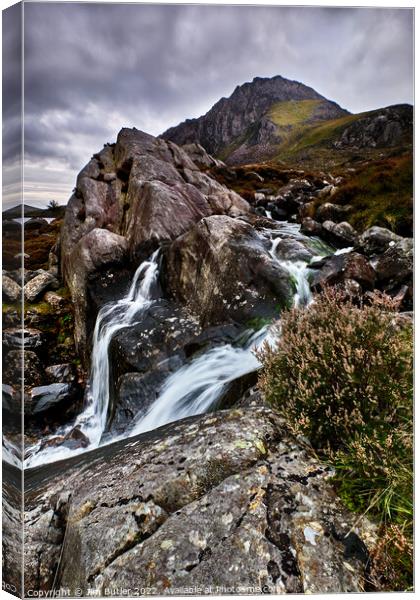 Afon Idwal and Tryfan Canvas Print by Jim Butler