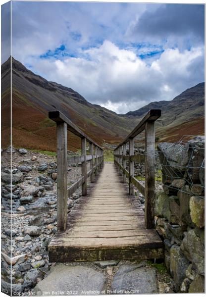 Footpath to Great Gable Canvas Print by Jim Butler