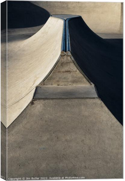 Skate Park Abstract 2 Canvas Print by Jim Butler
