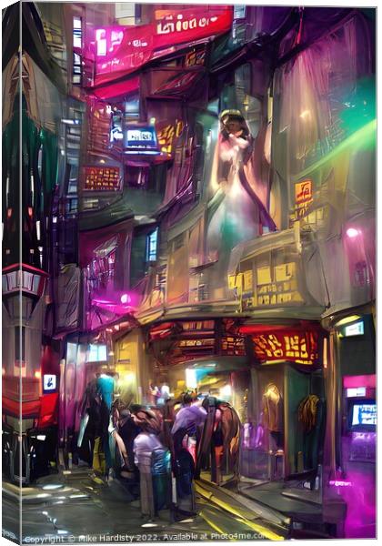 Lan Kwai Fong Hong Kong Canvas Print by Mike Hardisty
