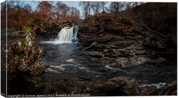 Falls of Falloch, Scotland. Canvas Print by Duncan Spence