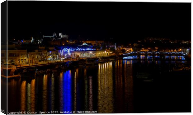 Christmas in Tavira, The Algarve, Portugal. Canvas Print by Duncan Spence