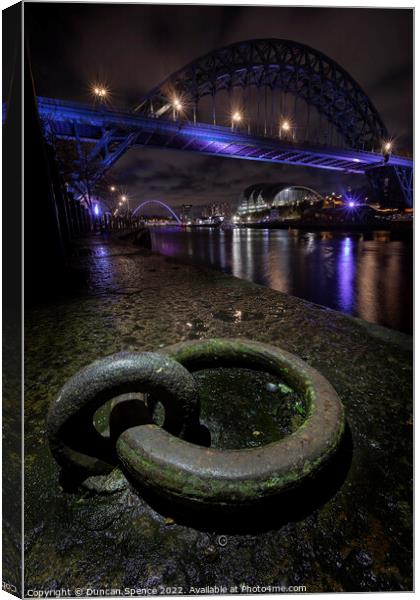 Newcastle Quayside Canvas Print by Duncan Spence